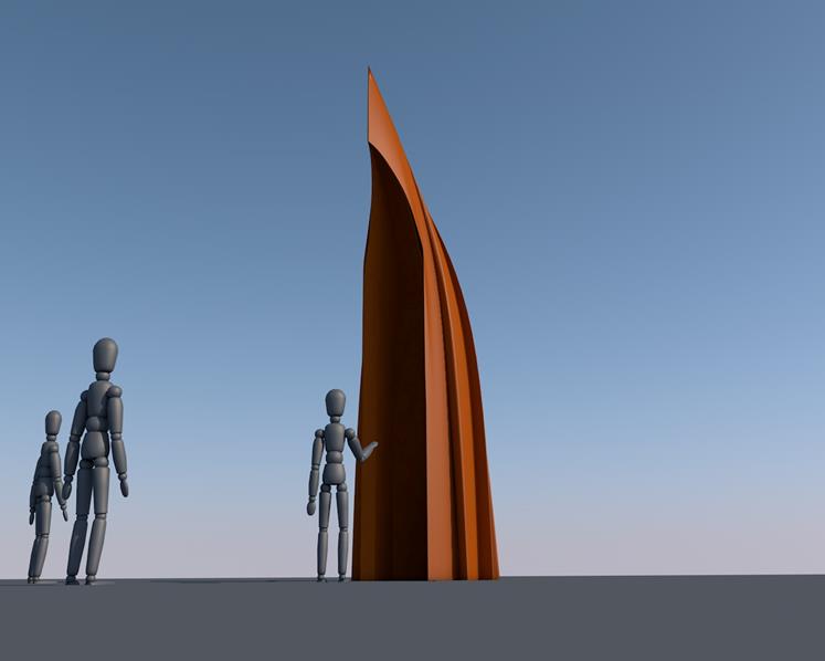 The design for the Matariki Interactive Waka Sculpture