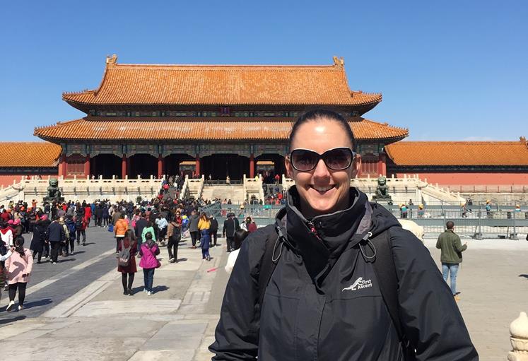 Amy Pearce in Beijing to progress the partnership with China's leading sports university
