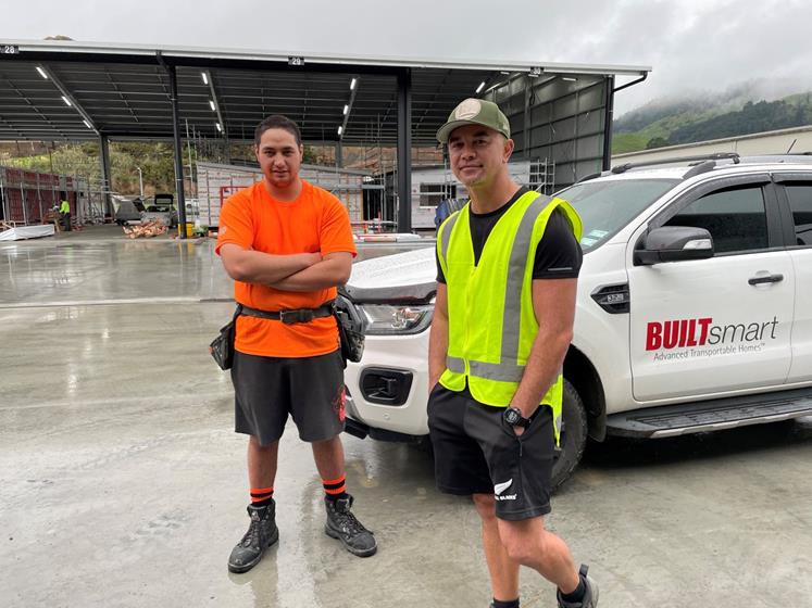 Apprentice Marshall Thomas and Project Manager Boydy Scott are part of the Builtsmart team creating futures in Huntly