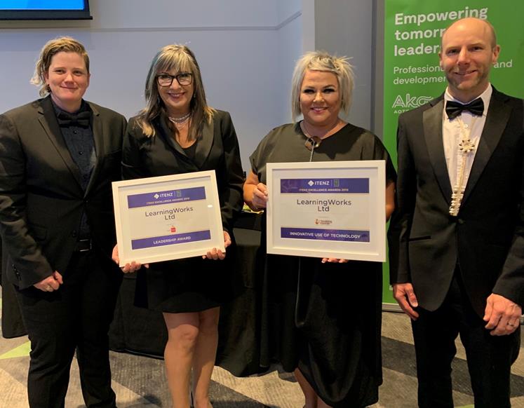 LearningWorks won the ITENZ Innovative Use of Technology Award and the Leadership and Professional Development Award