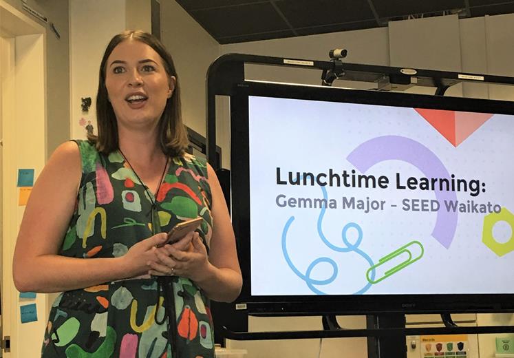 Lunchtime learning is a free event at Design Factory NZ where experts inspire visitors and students 
