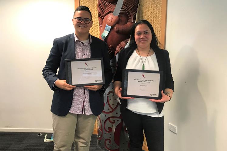 Raea Bainbridge and Andrea Joyce were awarded the 2019 Dame Te Atairangikaahu Scholarship