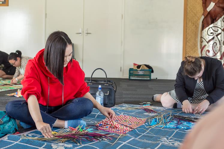 Wintec textile design students explore traditional Maori design at Wintec's marae