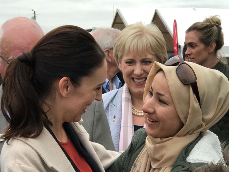 Wintec student Basira got to thank the Prime Minister at Fieldays for her kindness to Muslims