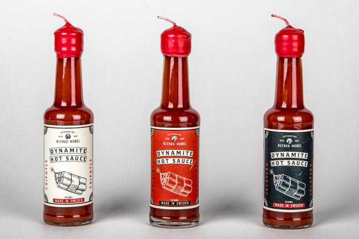 Wintec graduate Jazmyne Powell won silver for her Alfred Nobel: Dynamite Hot Sauce design at the Best Awards