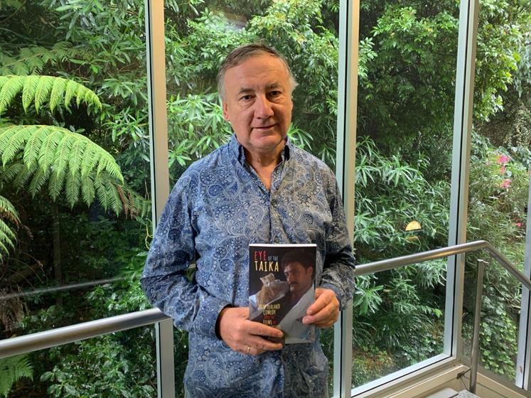 Wintec researcher and academic Matthew Bannister with his new book on Taika Waititi