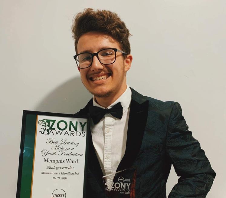 Wintec student Memphis Ward won best leading male at the Zonys