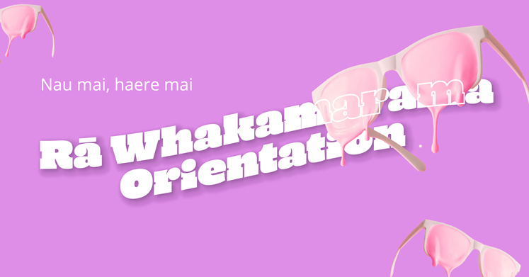 Image of Rā Whakamarama – Orientation with ice cream dripped sunglasses