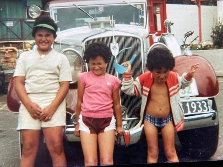 Summer in Tokoroa - Peter Rameka (right) with his late brother and sister.