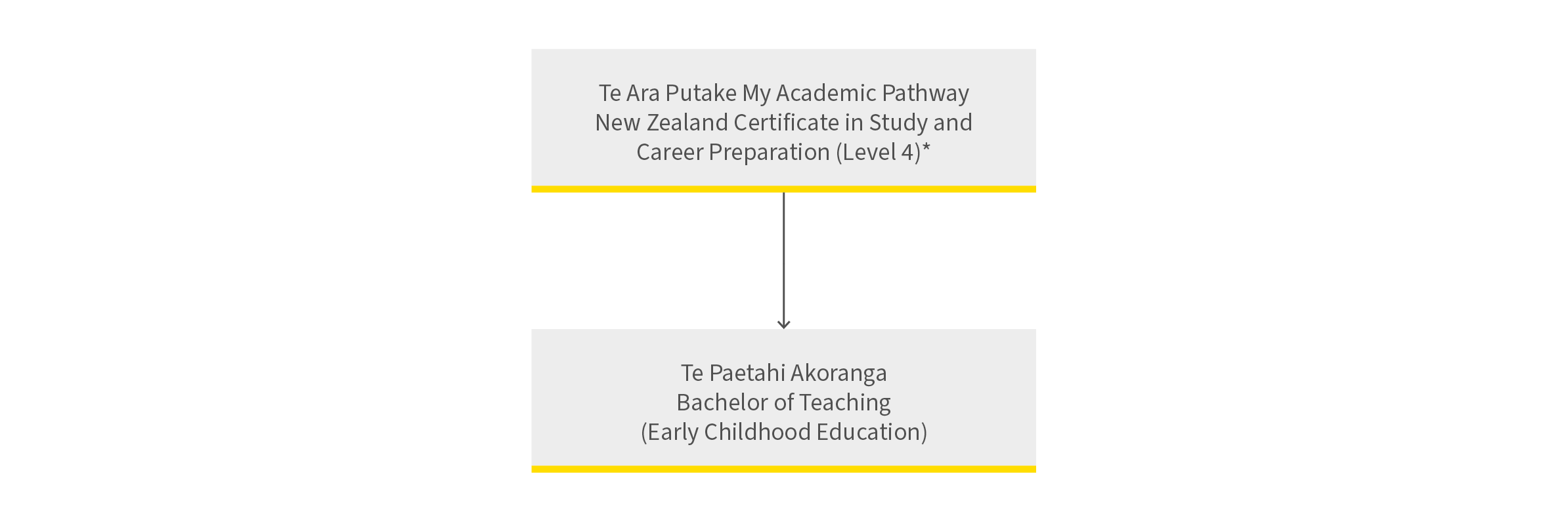Early childhood education pathway diagram