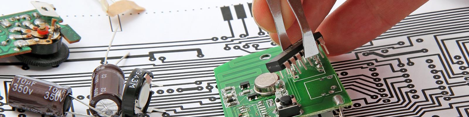 close up of electronics parts